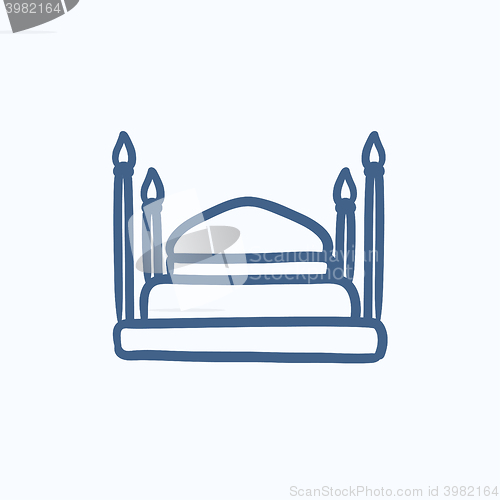 Image of Taj Mahal sketch icon.