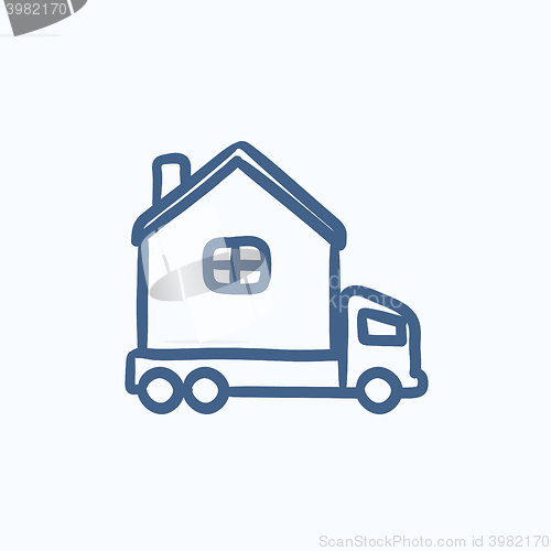 Image of Motorhome sketch icon.