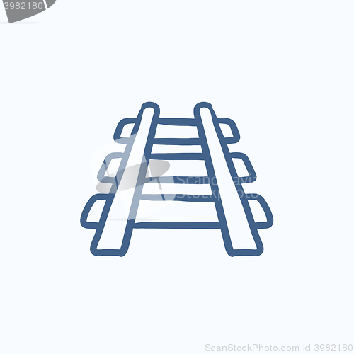 Image of Railway track sketch icon.