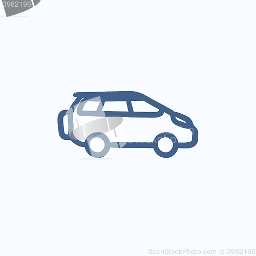 Image of Minivan sketch icon.