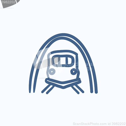 Image of Railway tunnel sketch icon.