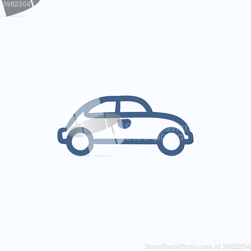 Image of Car sketch icon.