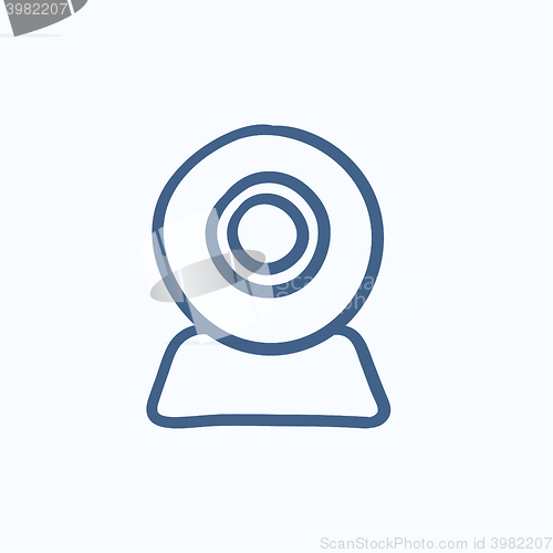 Image of Web camera sketch icon.