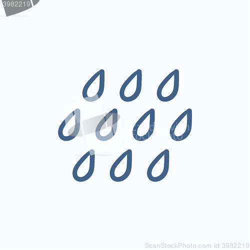 Image of Rain sketch icon.