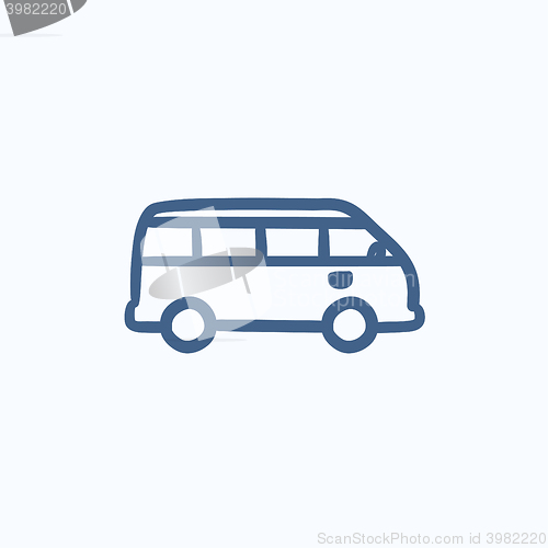 Image of Minibus sketch icon.