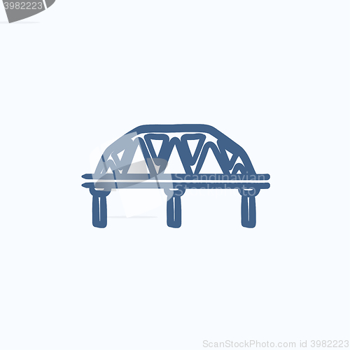 Image of Rail way bridge sketch icon.