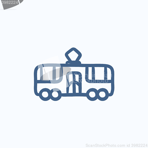 Image of Tram sketch icon.