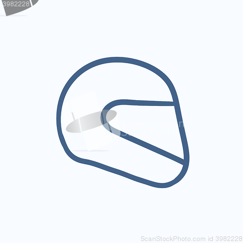 Image of Motorcycle helmet sketch icon.