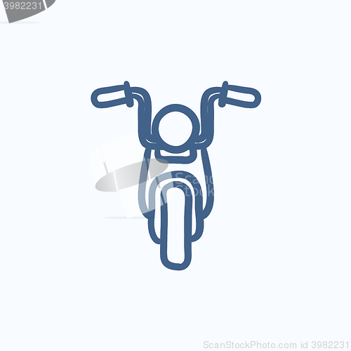 Image of Motorcycle sketch icon.