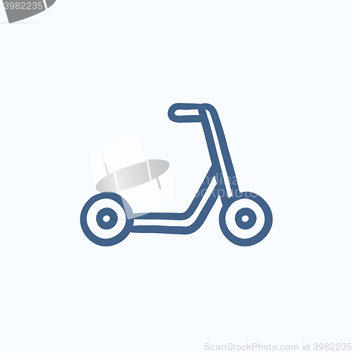 Image of Kick scooter sketch icon.