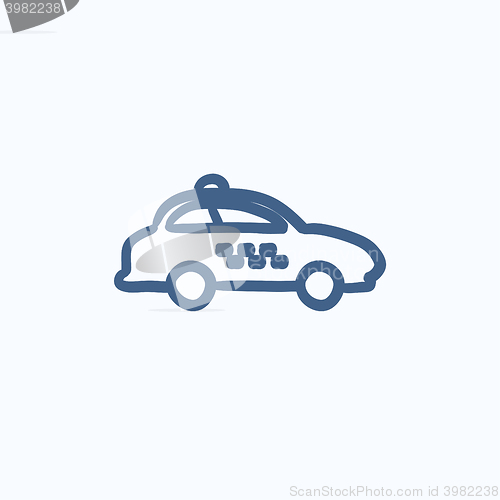 Image of Taxi car sketch icon.