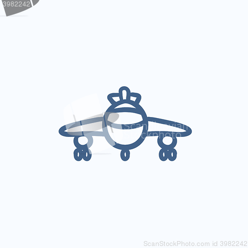 Image of Airplane sketch icon.