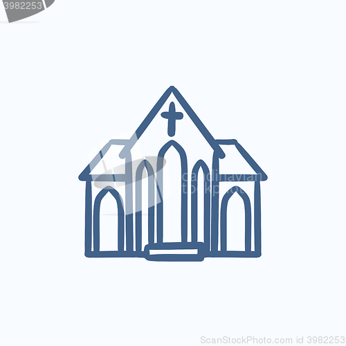 Image of Church sketch icon.