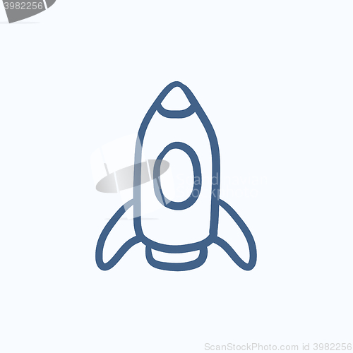 Image of Rocket sketch icon.