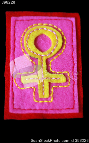 Image of Embroidered Venus Symbol