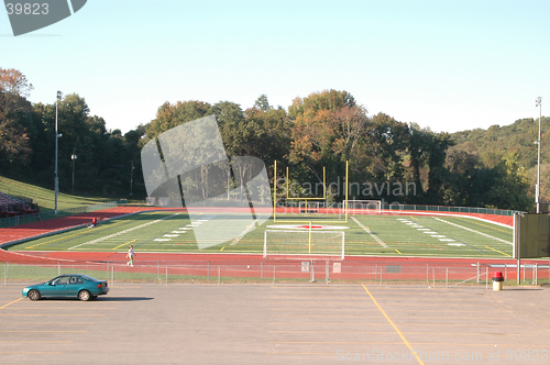 Image of small town school sports field