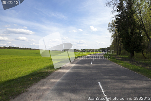 Image of a small paved road  