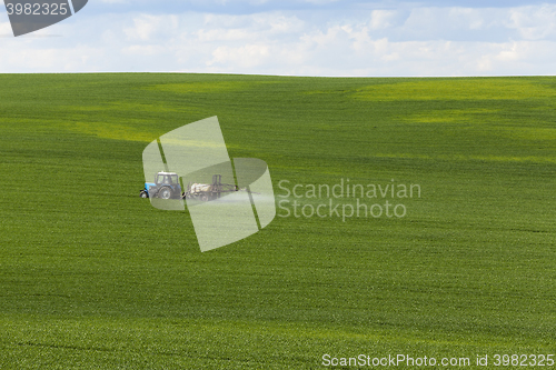 Image of tractor in the field  