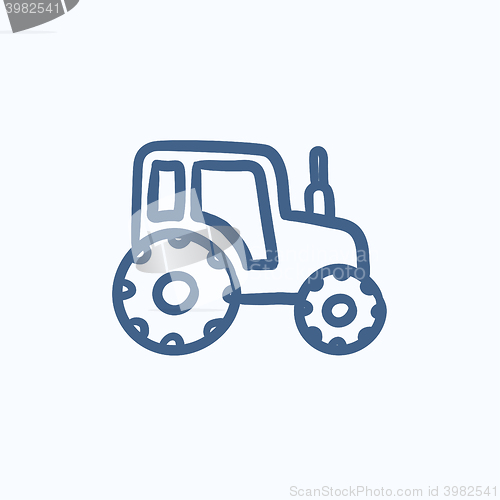 Image of Tractor sketch icon.