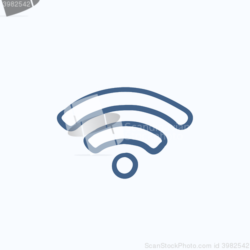 Image of Wifi sign sketch icon.