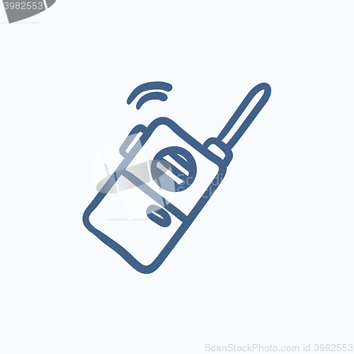 Image of Portable radio set sketch icon.