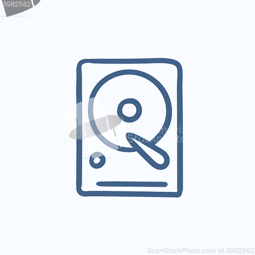 Image of Hard disk sketch icon.