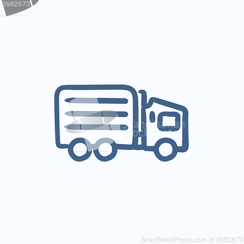 Image of Delivery truck sketch icon.