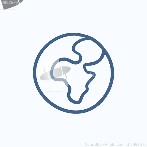 Image of Globe sketch icon.