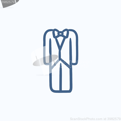 Image of Wedding tuxedo sketch icon.