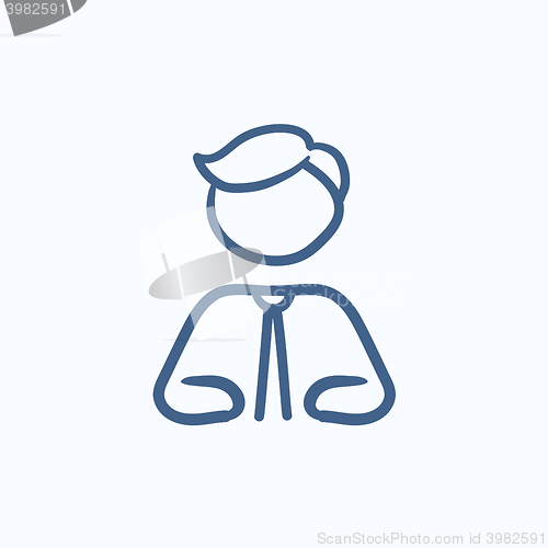Image of Businessman sketch icon.