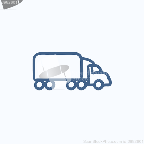 Image of Delivery truck sketch icon.