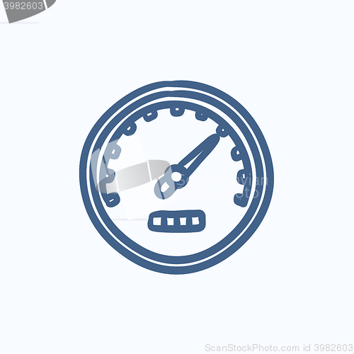 Image of Speedometer sketch icon.