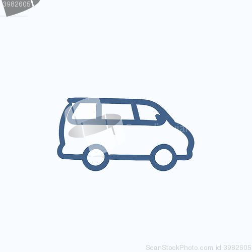 Image of Minivan sketch icon.