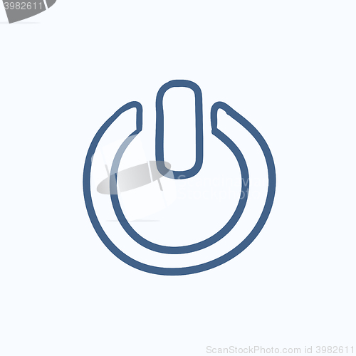 Image of Power button sketch icon.