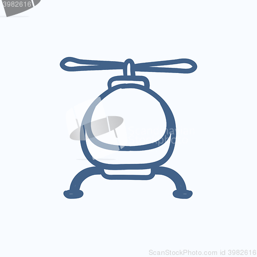 Image of Helicopter sketch icon.