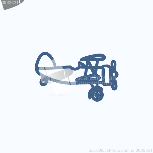 Image of Propeller plane sketch icon.