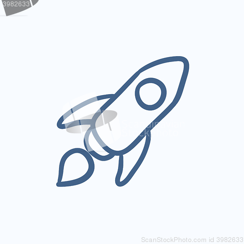 Image of Rocket sketch icon.