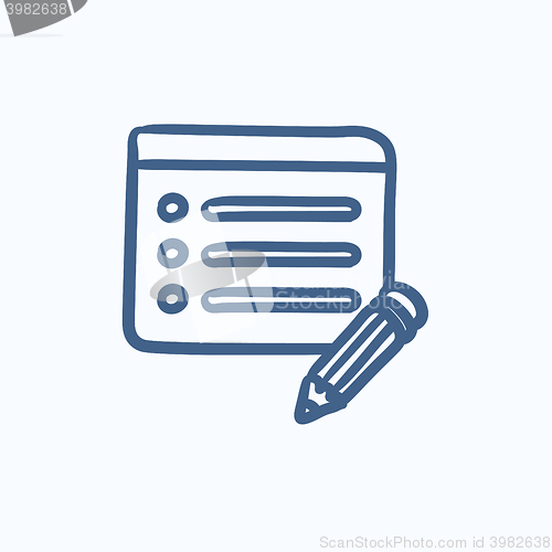 Image of Taking note sketch icon.