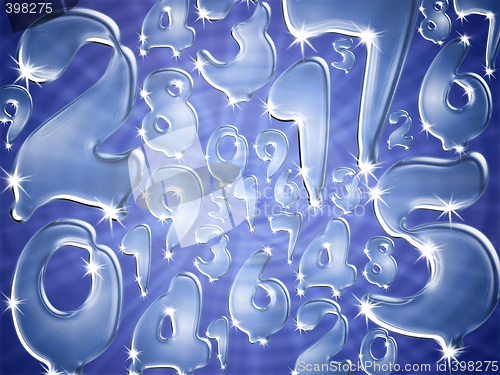 Image of Water numbers background