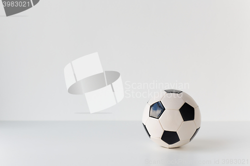 Image of close up of football or soccer ball