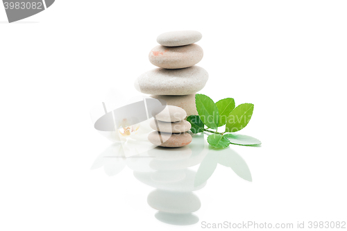 Image of balancing zen stones isolated