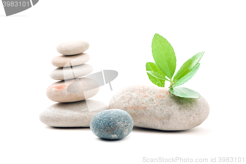 Image of balancing zen stones isolated