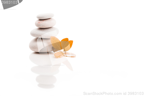 Image of balancing zen stones isolated