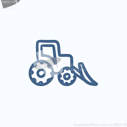 Image of Bulldozer sketch icon.