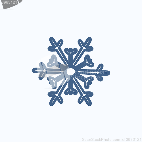 Image of Snowflake sketch icon.