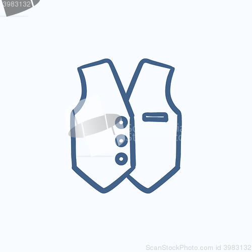 Image of Waistcoat sketch icon.