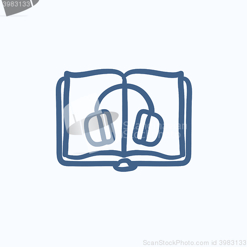 Image of Audiobook sketch icon.
