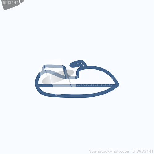 Image of Jet scooter sketch icon.