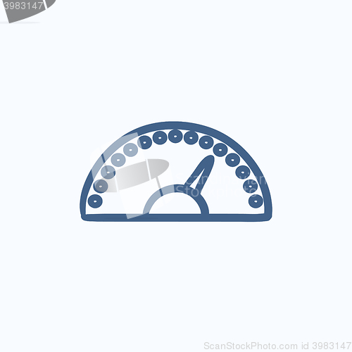 Image of Speedometer sketch icon.