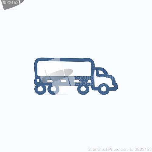 Image of Delivery truck sketch icon.